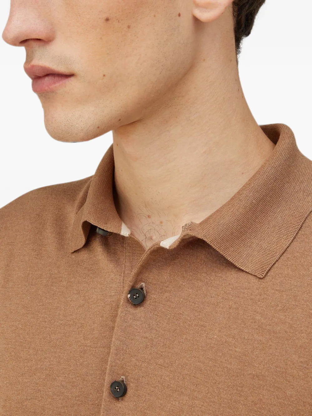RETORI Ultimate zijden poloshirt Bruin