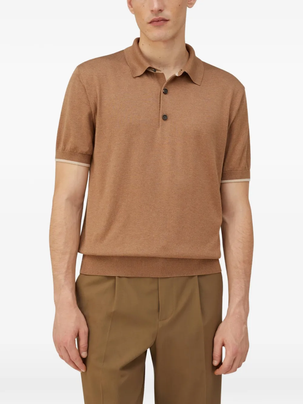 RETORI Ultimate zijden poloshirt Bruin