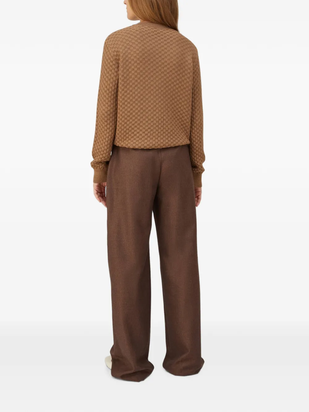 RETORI Sartorial wollen plooibroek Bruin