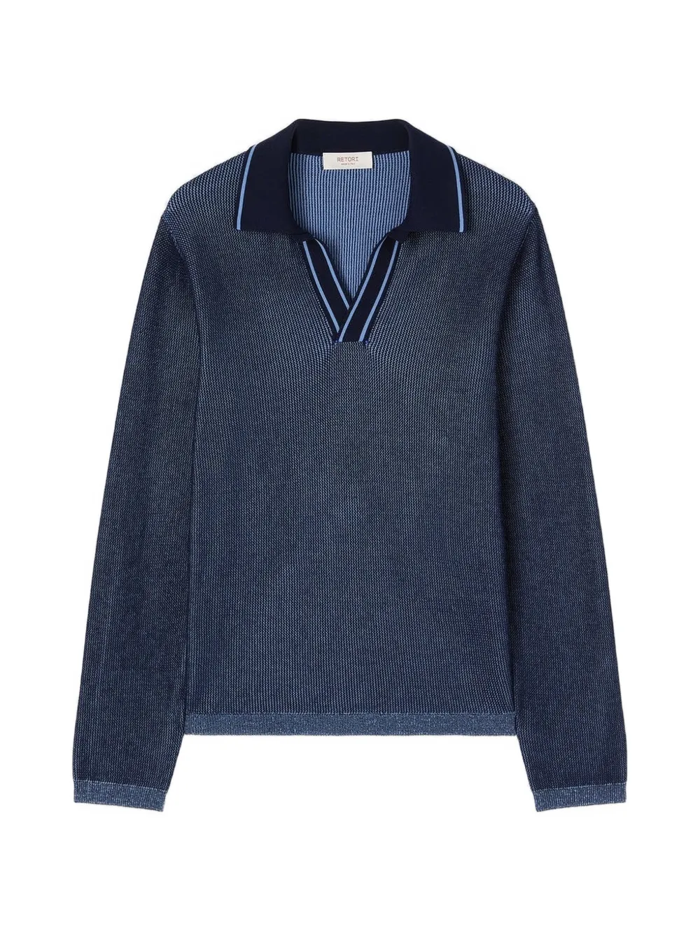 RETORI Vanisé long-sleeve polo shirt - Blu