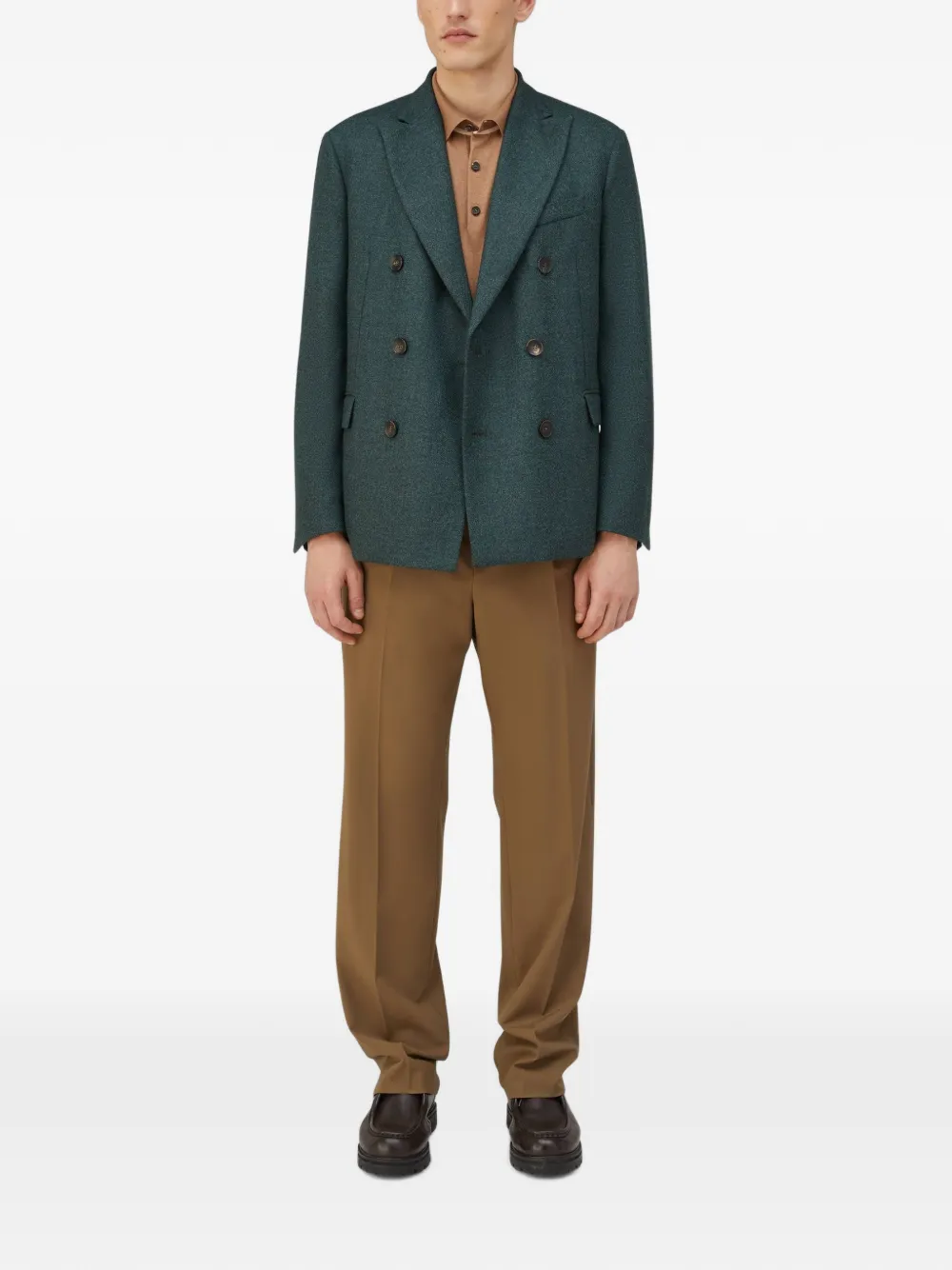 RETORI Blazer met dubbele rij knopen Groen