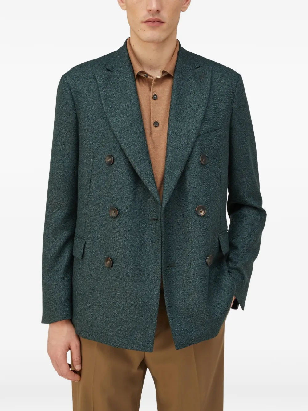 RETORI Blazer met dubbele rij knopen Groen