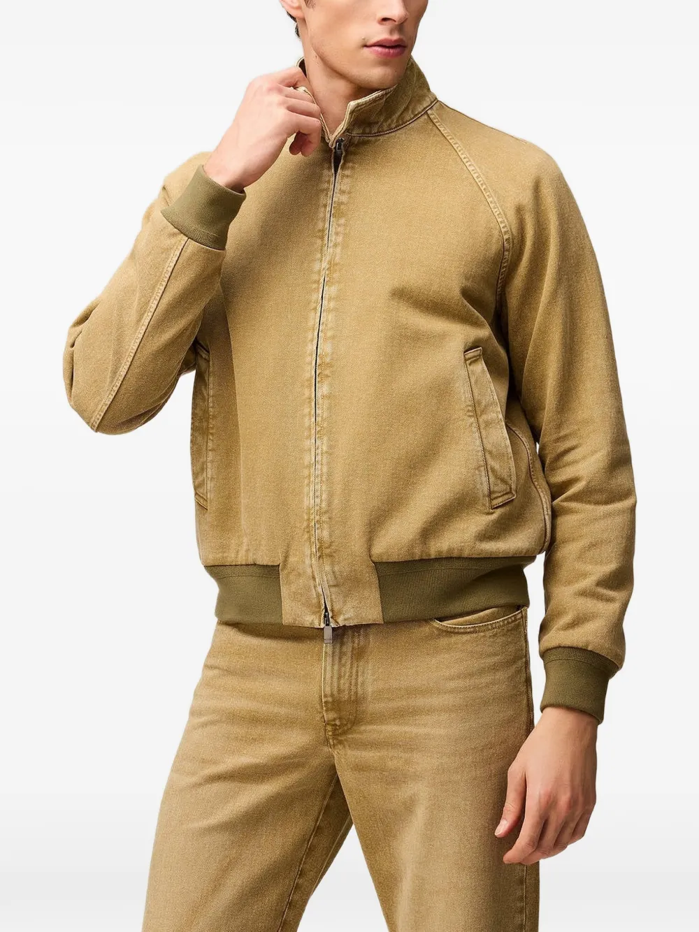 RETORI Denim jack met raglan mouwen Beige