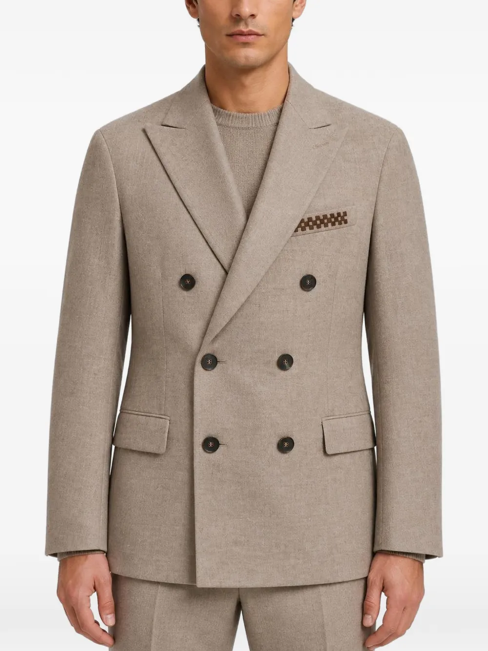 RETORI Blazer met dubbele rij knopen Beige