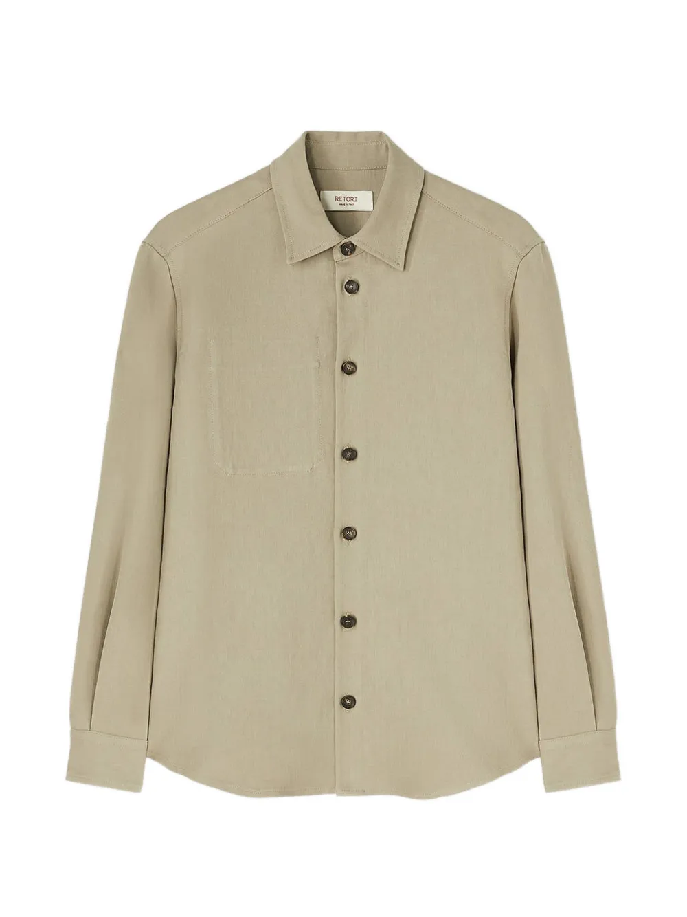 RETORI relaxed-fit linen shirt - Nude
