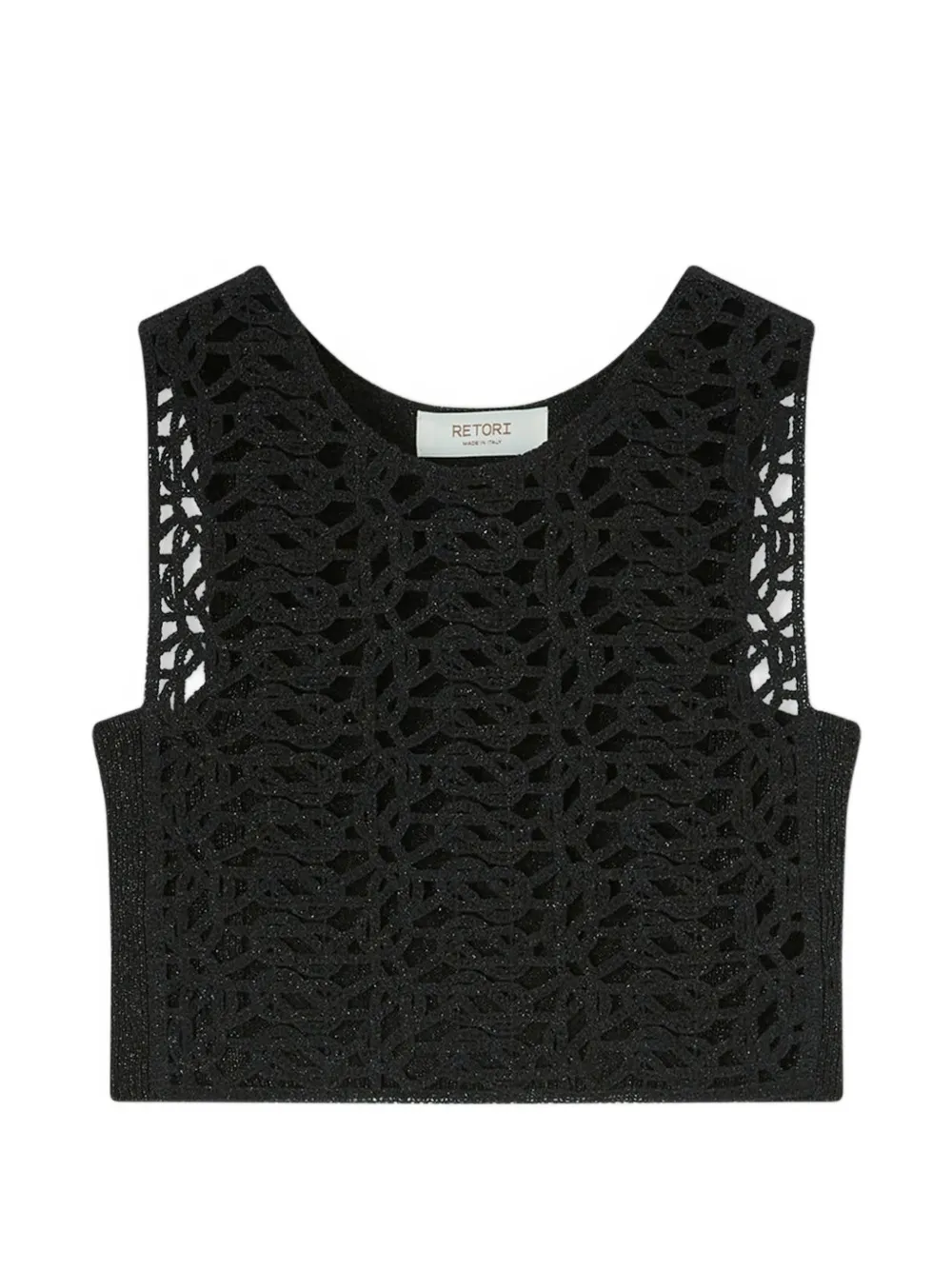 RETORI knot-embroidered crop top - Schwarz