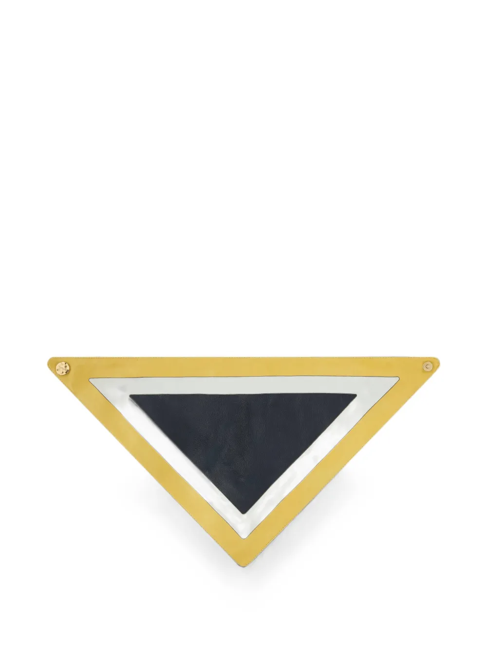 RETORI color-block leather bandana scarf - Giallo