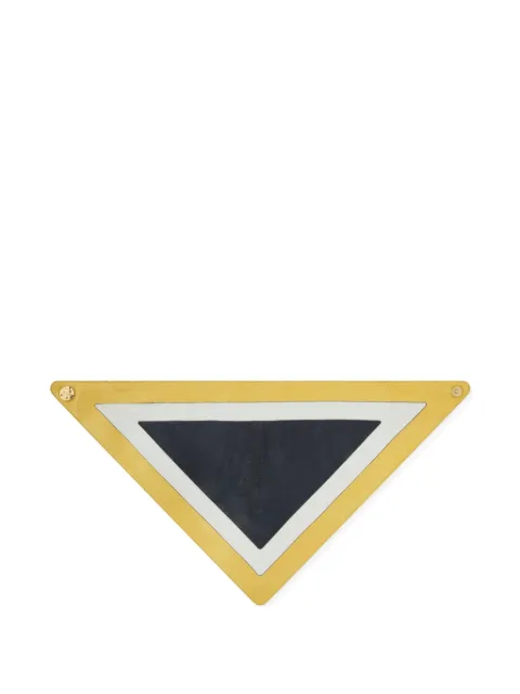 RETORI color-block leather bandana scarf