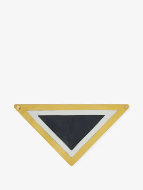 RETORI color-block leather bandana scarf