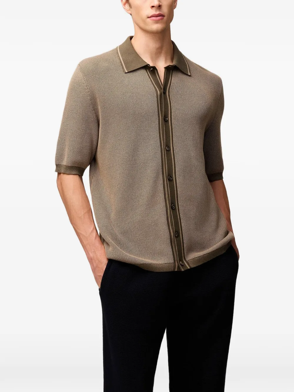 RETORI Vanisé gebreid poloshirt Beige