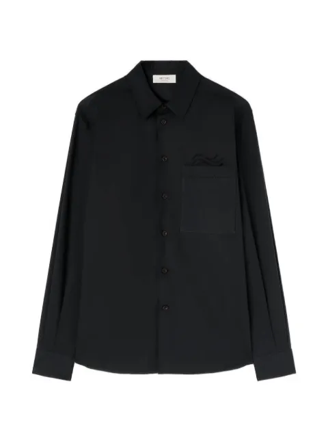 RETORI embroidered chest-pocket shirt