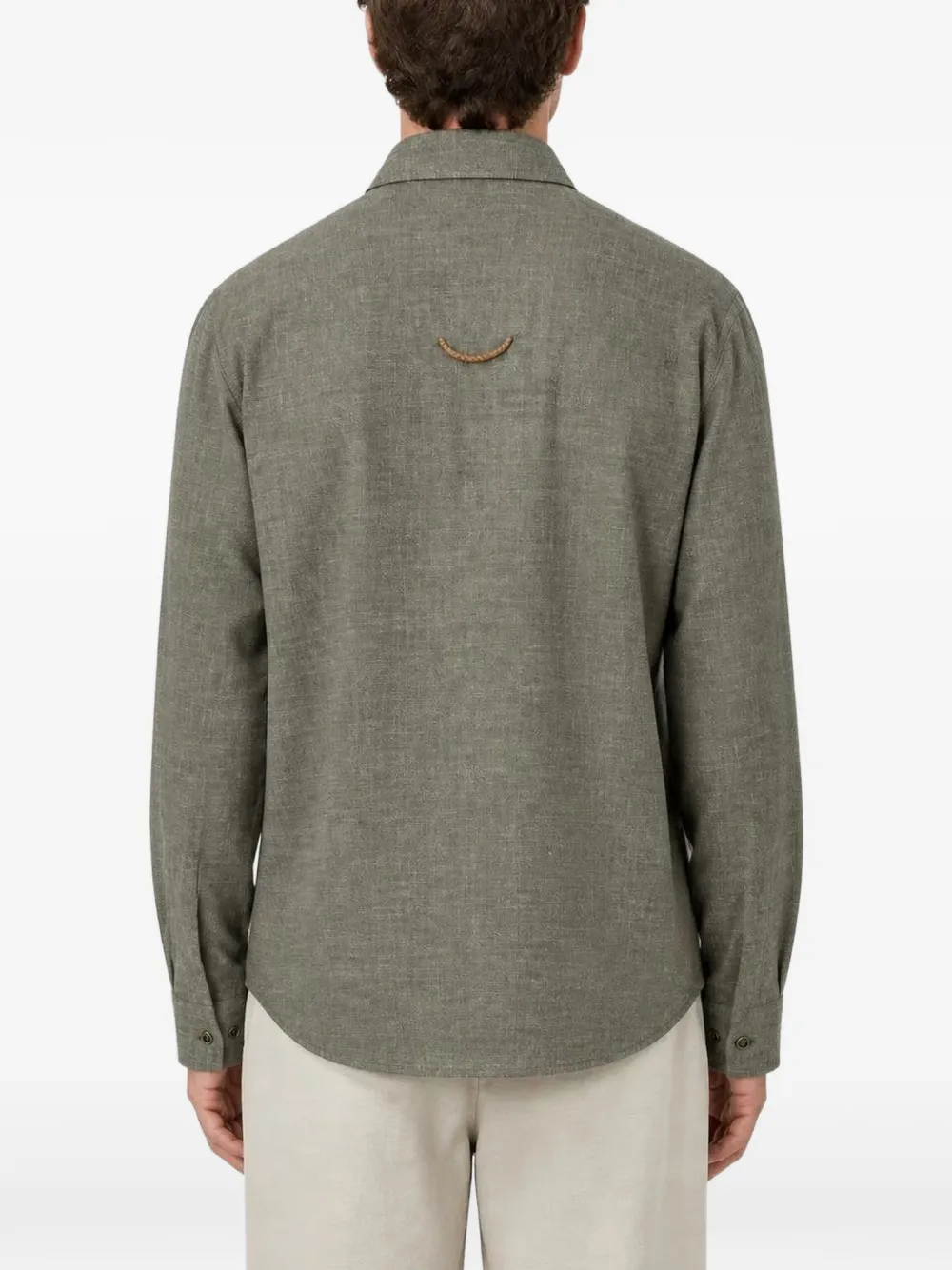 RETORI Poloshirt met lange mouwen en zak Groen
