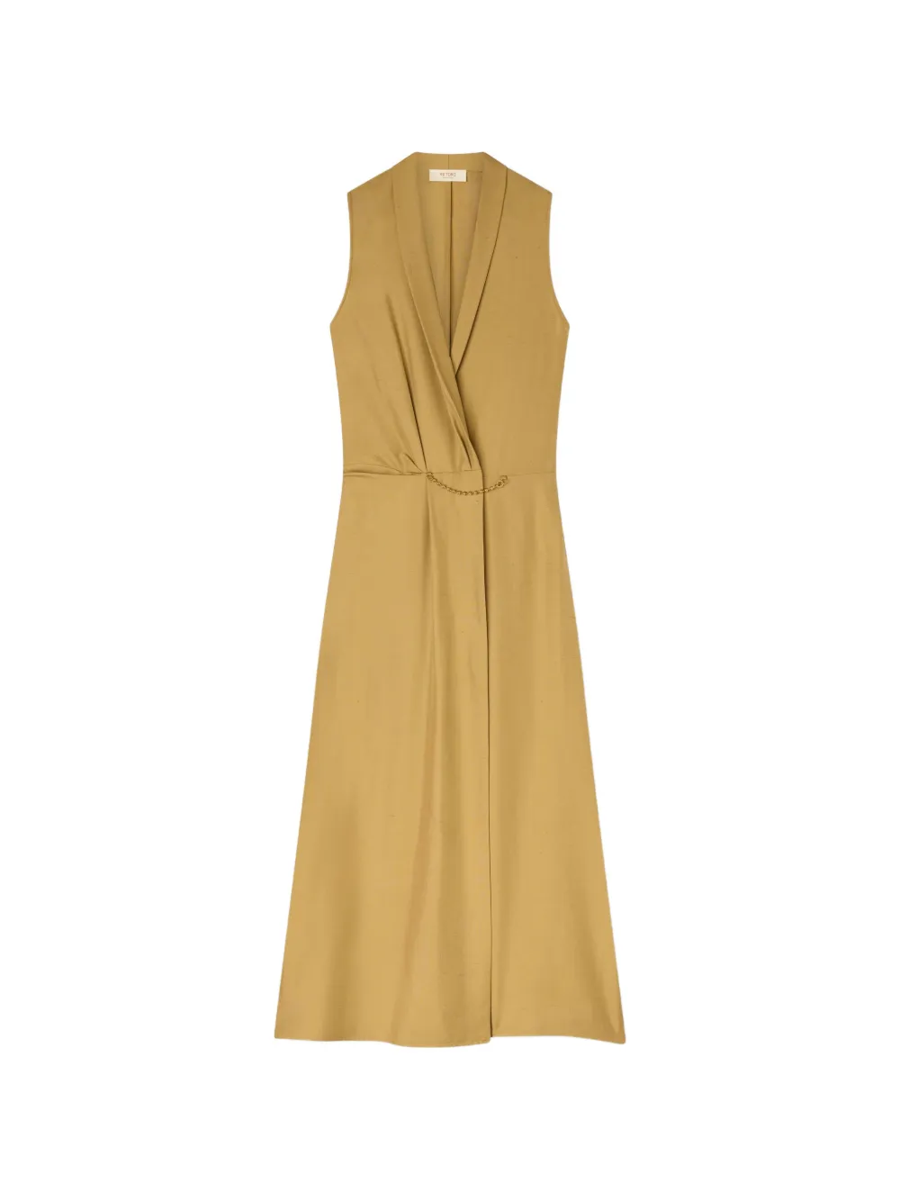 RETORI chain-detail wrap midi dress - Toni neutri