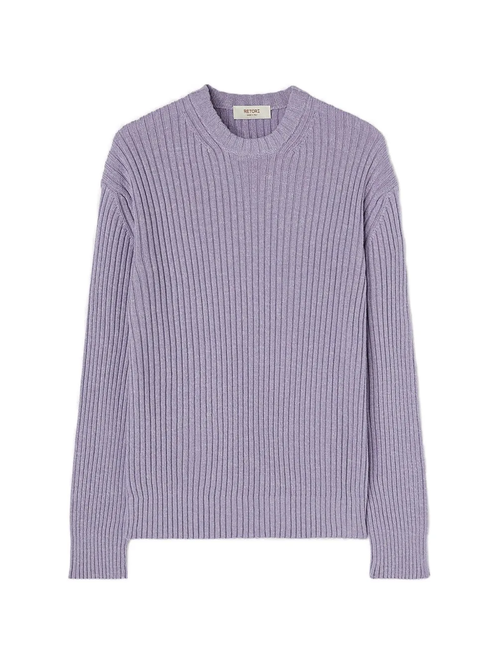 Retori Ribbed-knit Crew-neck Sweatshirt In Purple