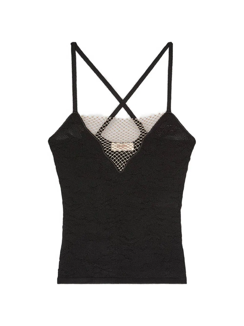 RETORI net-detail tank top - Nero