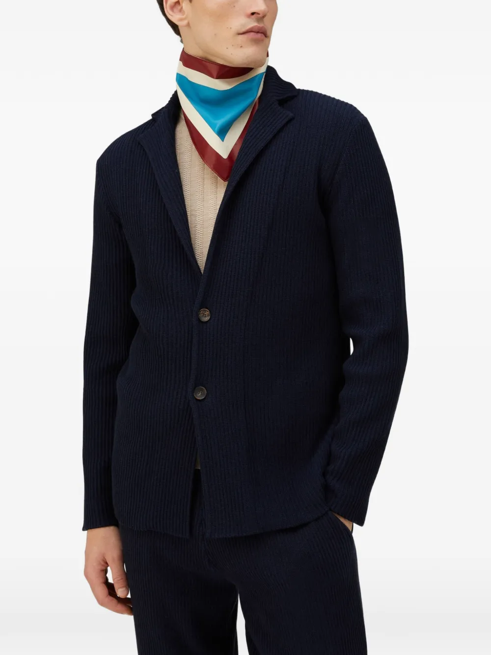 RETORI Gebreide blazer Blauw