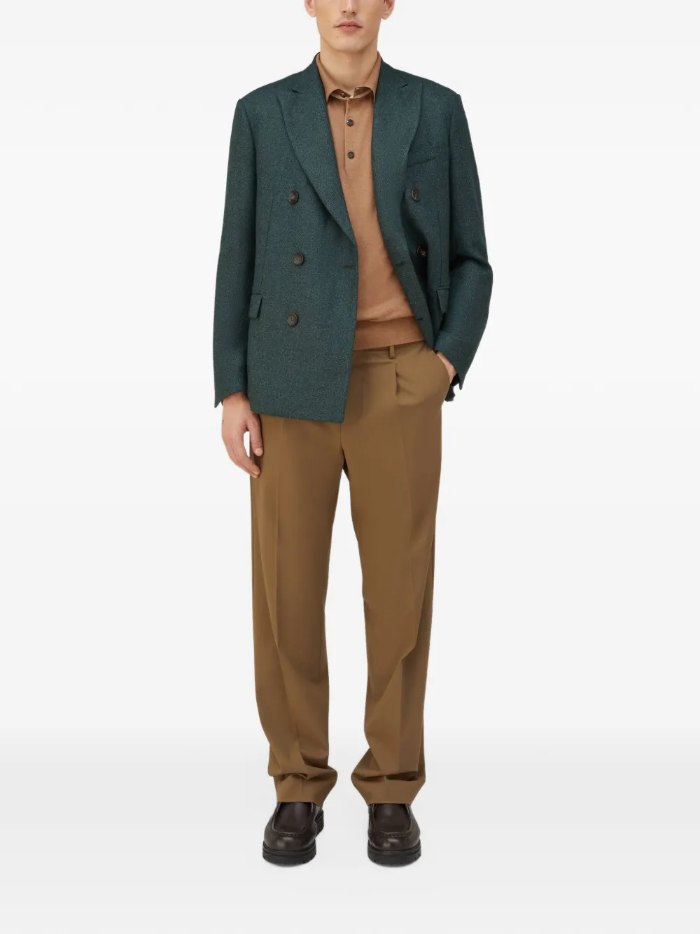 RETORI pleated trousers Bruin