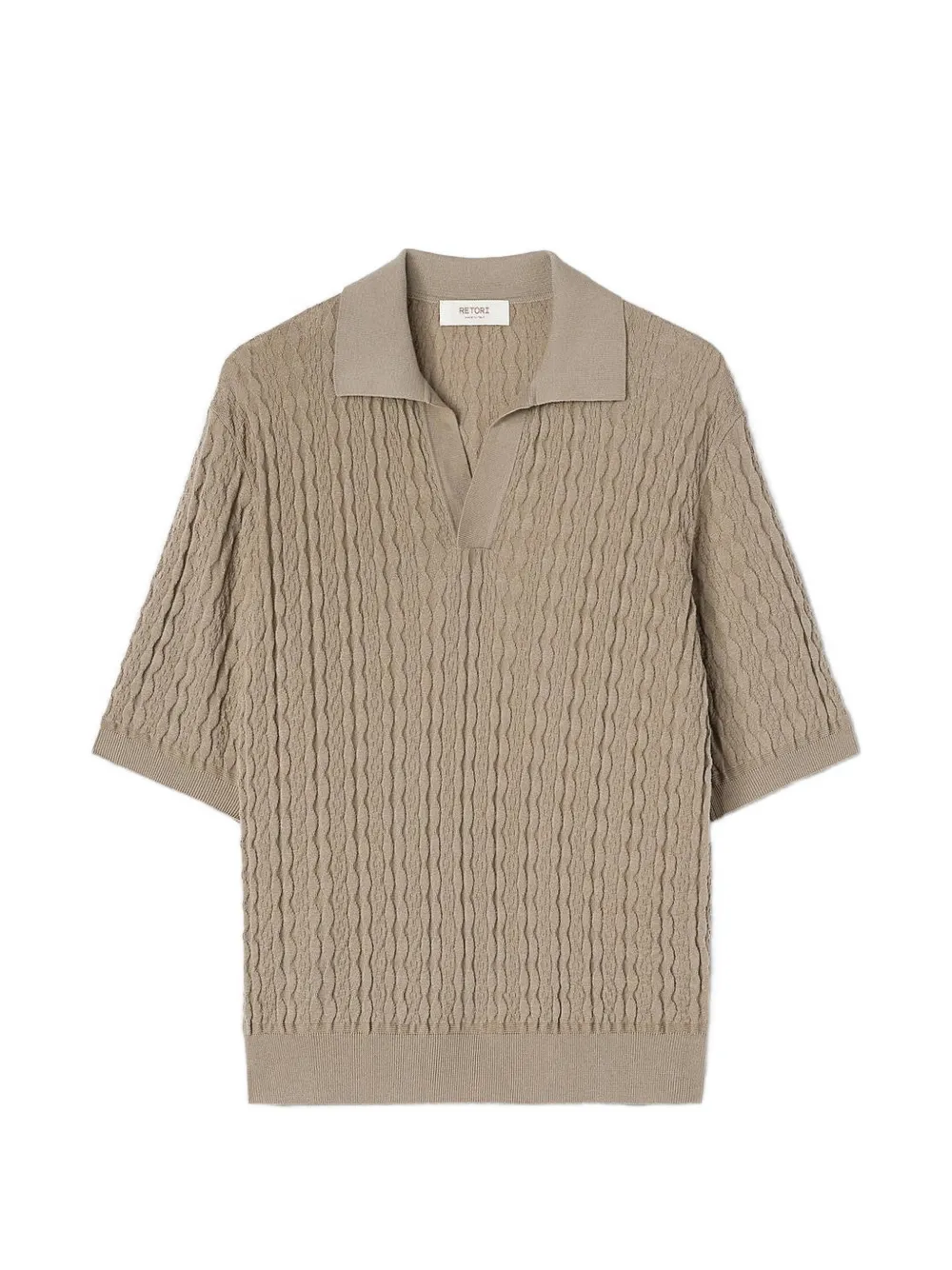 RETORI short-sleeved cotton T-shirt - Toni neutri