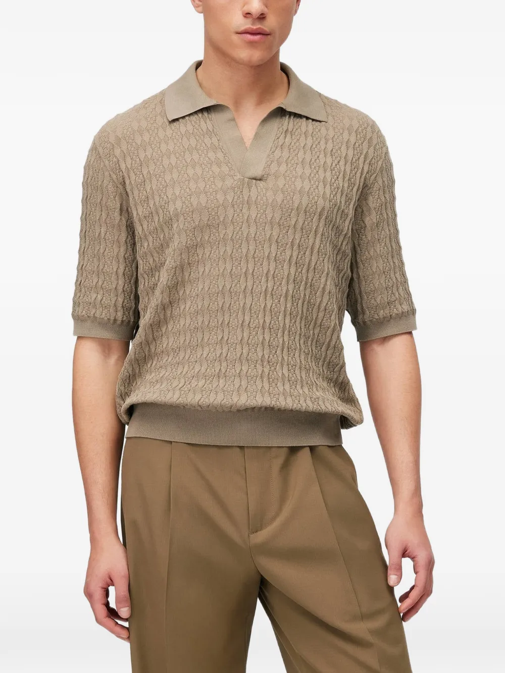 RETORI T-shirt met ronde hals Beige