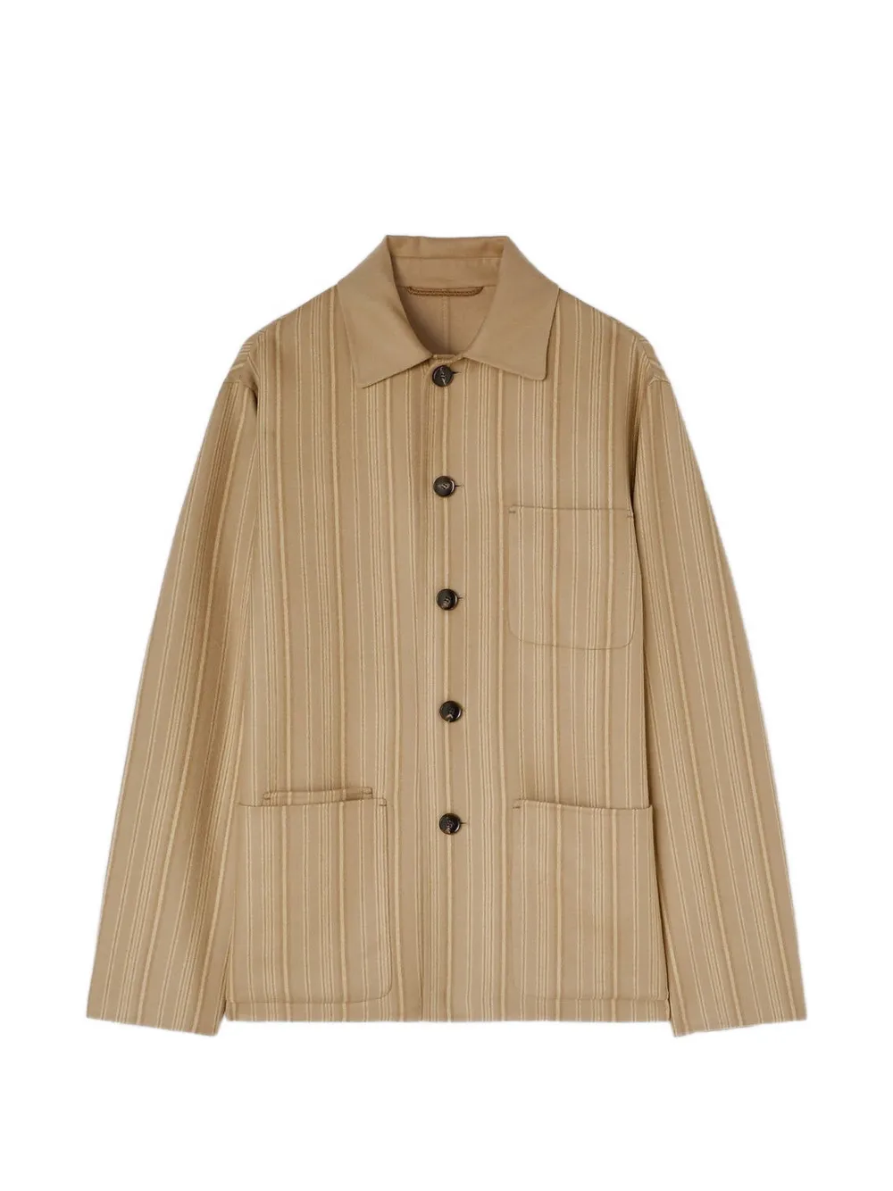 RETORI striped-pattern reversible shirt jacket - Toni neutri