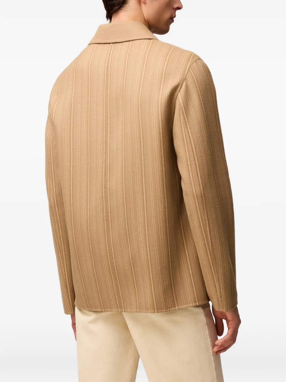 RETORI Omkeerbaar shirtjack met gestreept patroon Beige