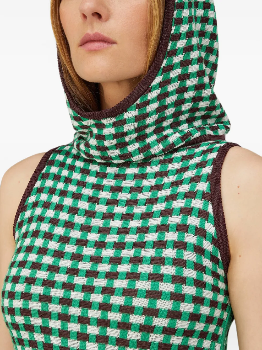 RETORI Maxi-jurk met capuchon Groen