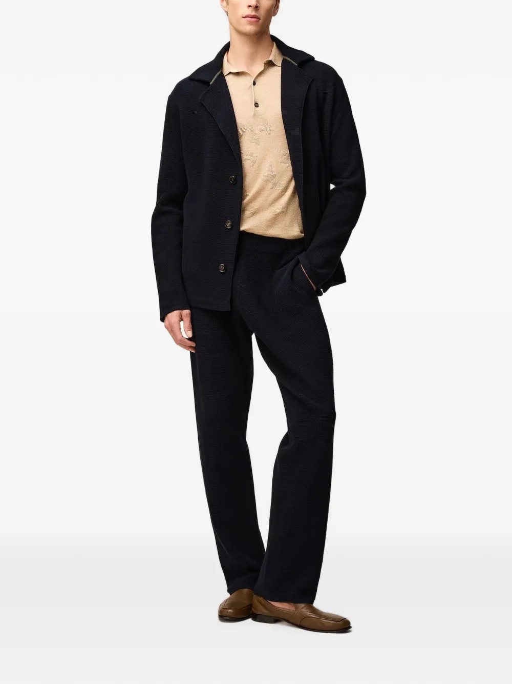 RETORI Milano broek met stiksels Blauw