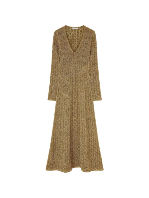 RETORI floral-jacquard knitted maxi dress