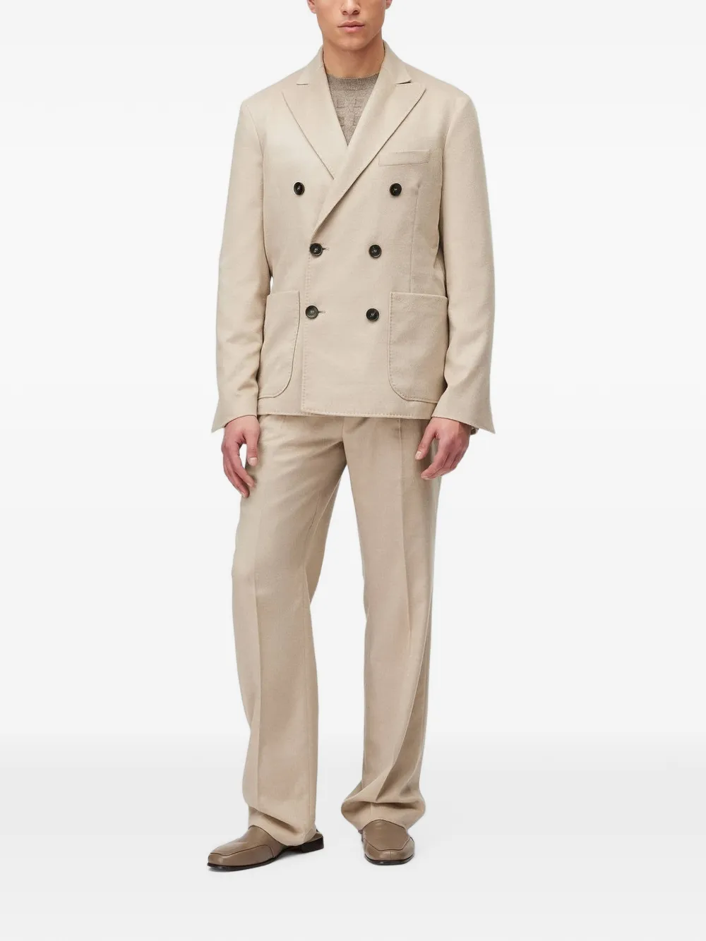 RETORI Blazer met dubbele rij knopen Beige
