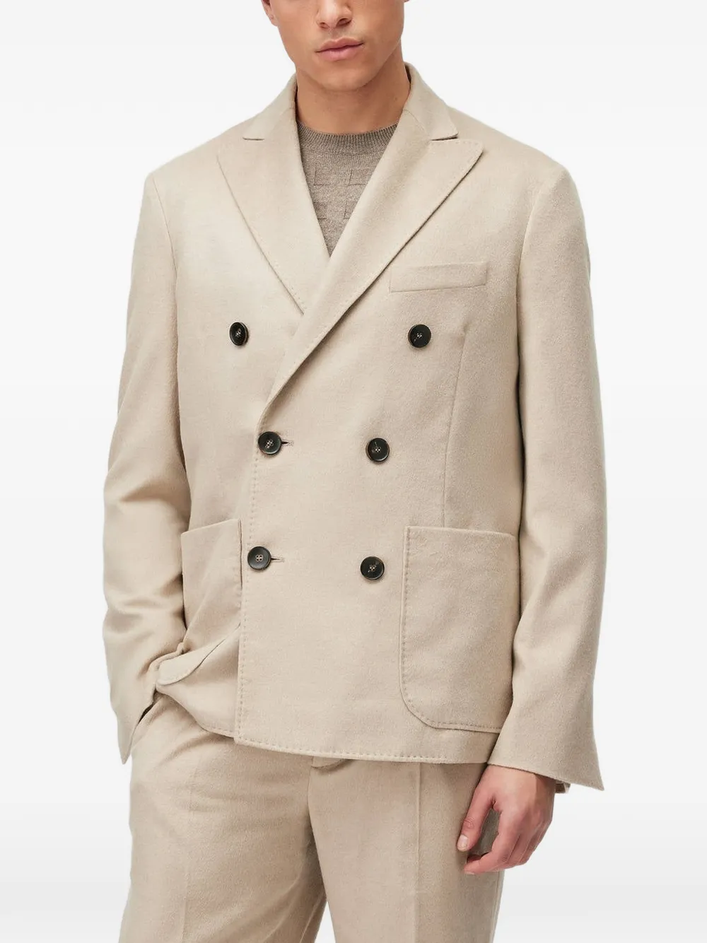 RETORI Blazer met dubbele rij knopen Beige