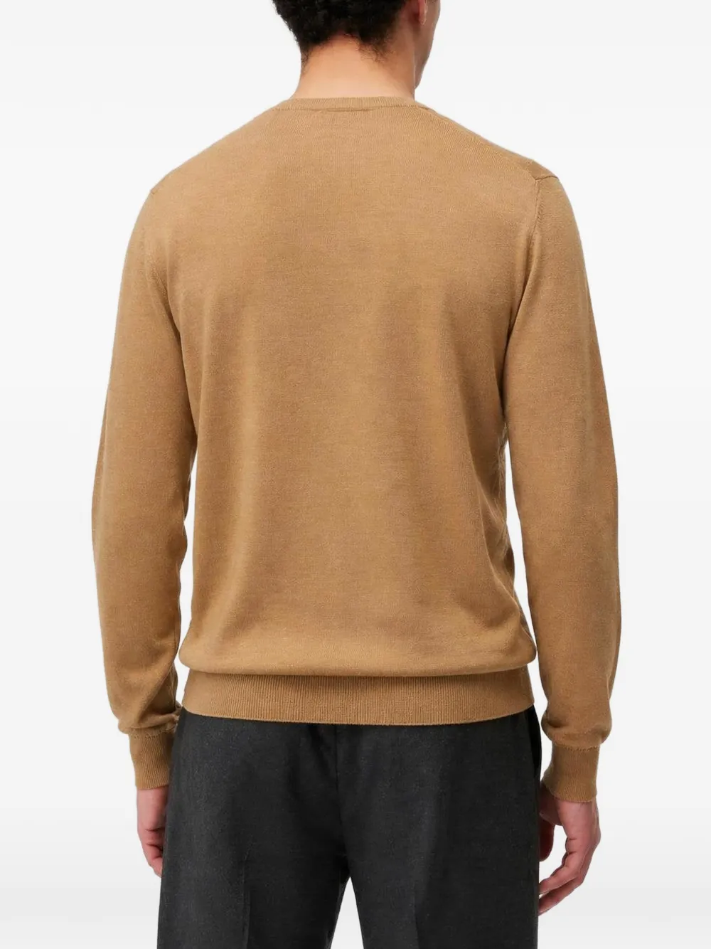 RETORI T-shirt met ronde hals Bruin