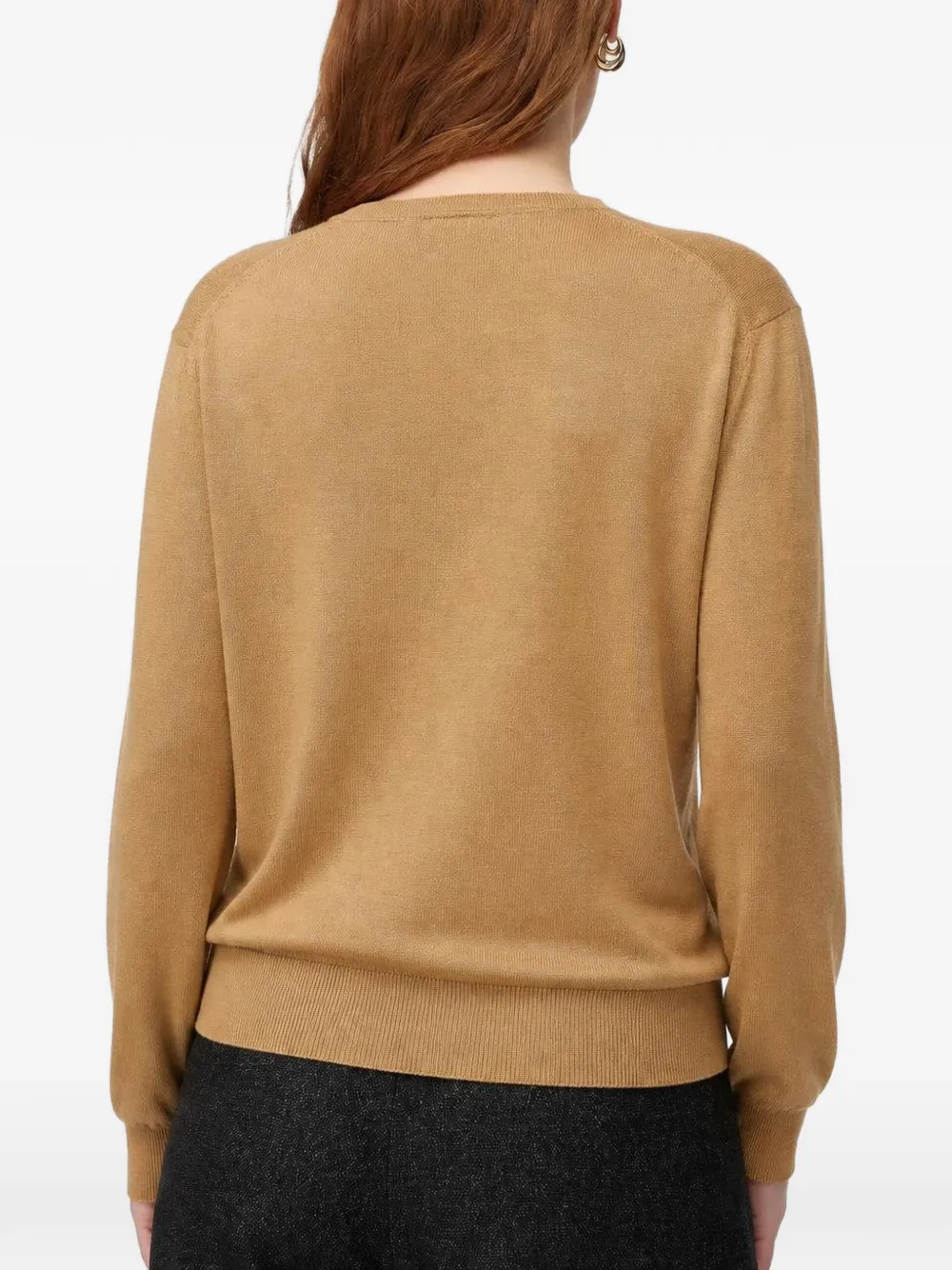 RETORI T-shirt met ronde hals Bruin