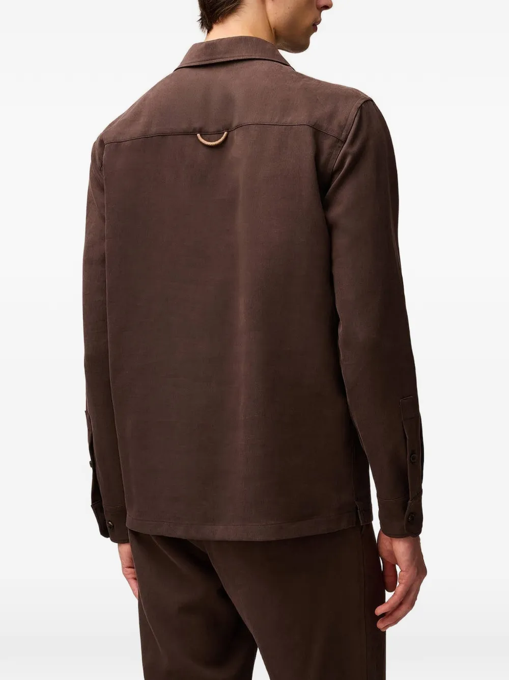 RETORI Poloshirt met opgestikte zak Bruin