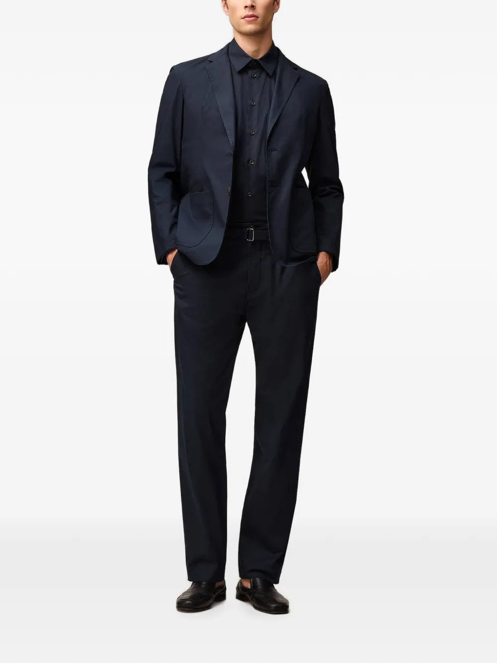 RETORI Broek met ceintuur Blauw