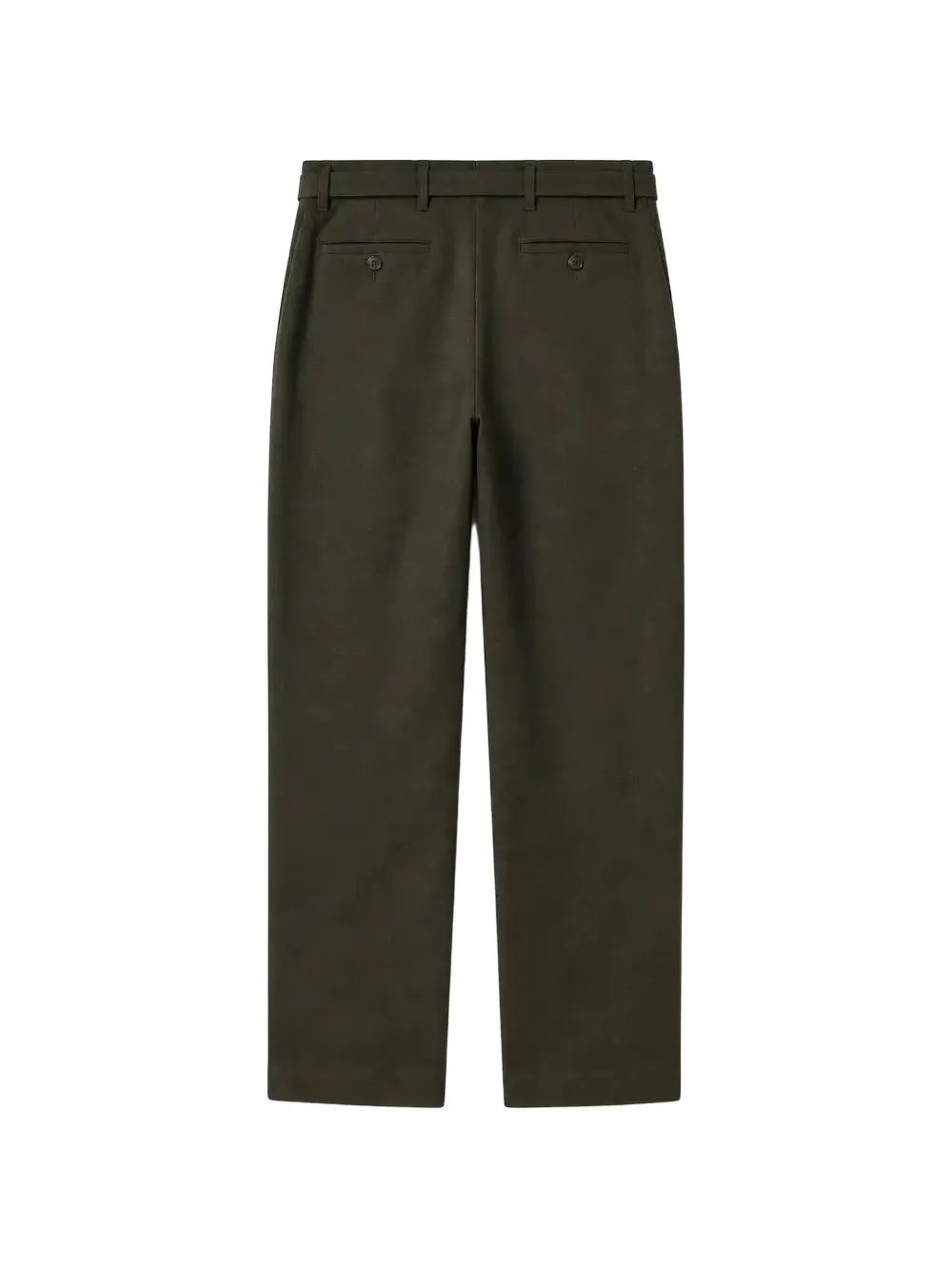 RETORI peach-touch linen trousers Groen