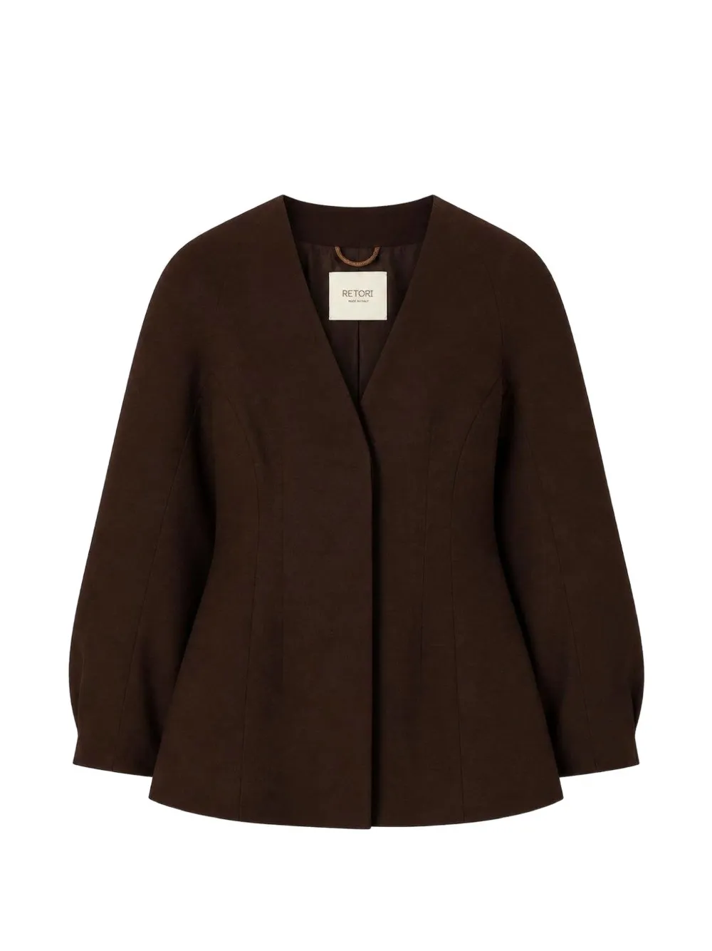 RETORI hourglass-silhouette single-breasted blazer - Braun