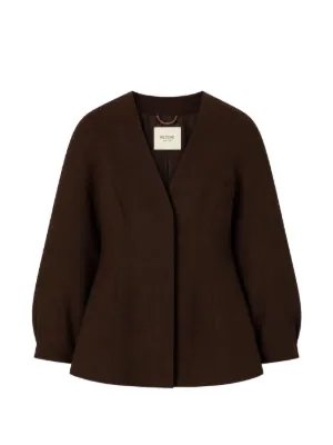 Alaïa open-front wide-sleeve Jacket | Brown | FARFETCH