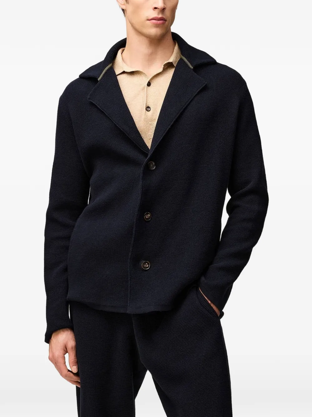 RETORI single-breasted blazer Blauw