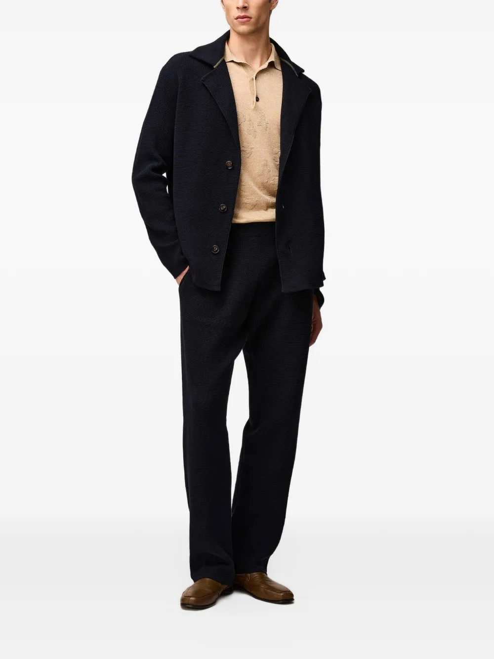 RETORI single-breasted blazer Blauw