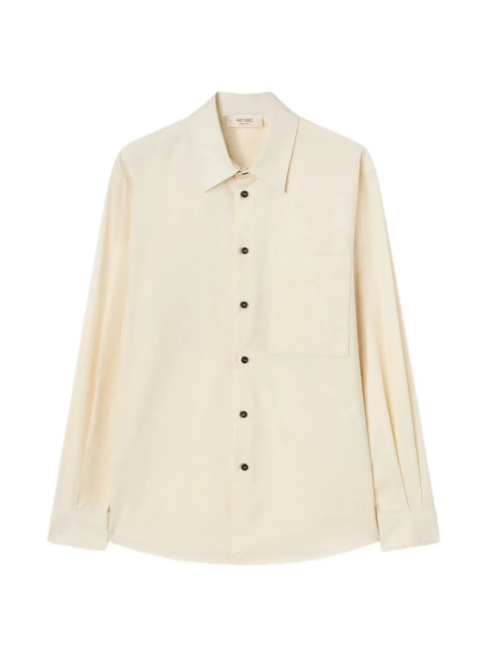 RETORI long-sleeve button-down cotton shirt - Bianco