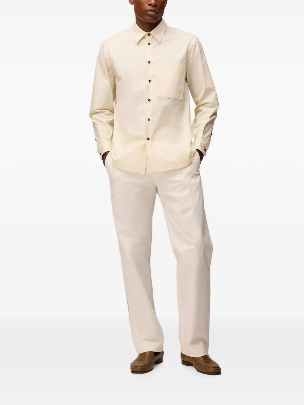 RETORI Button-down over hemd met lange mouwen Wit