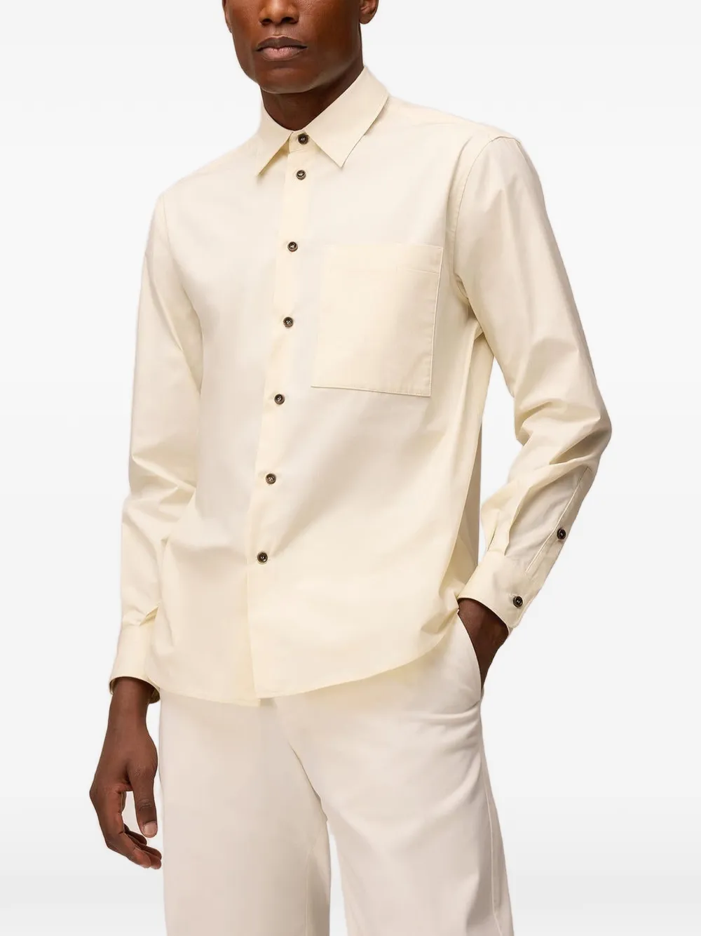 RETORI Button-down over hemd met lange mouwen Wit