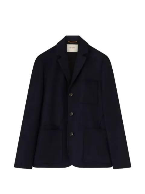 RETORI embroidered-elbow single-breasted wool blazer