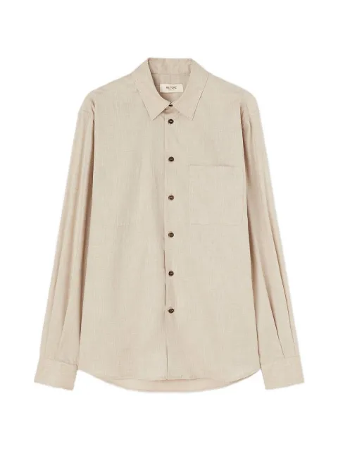 RETORI brushed-effect patch-pocket shirt