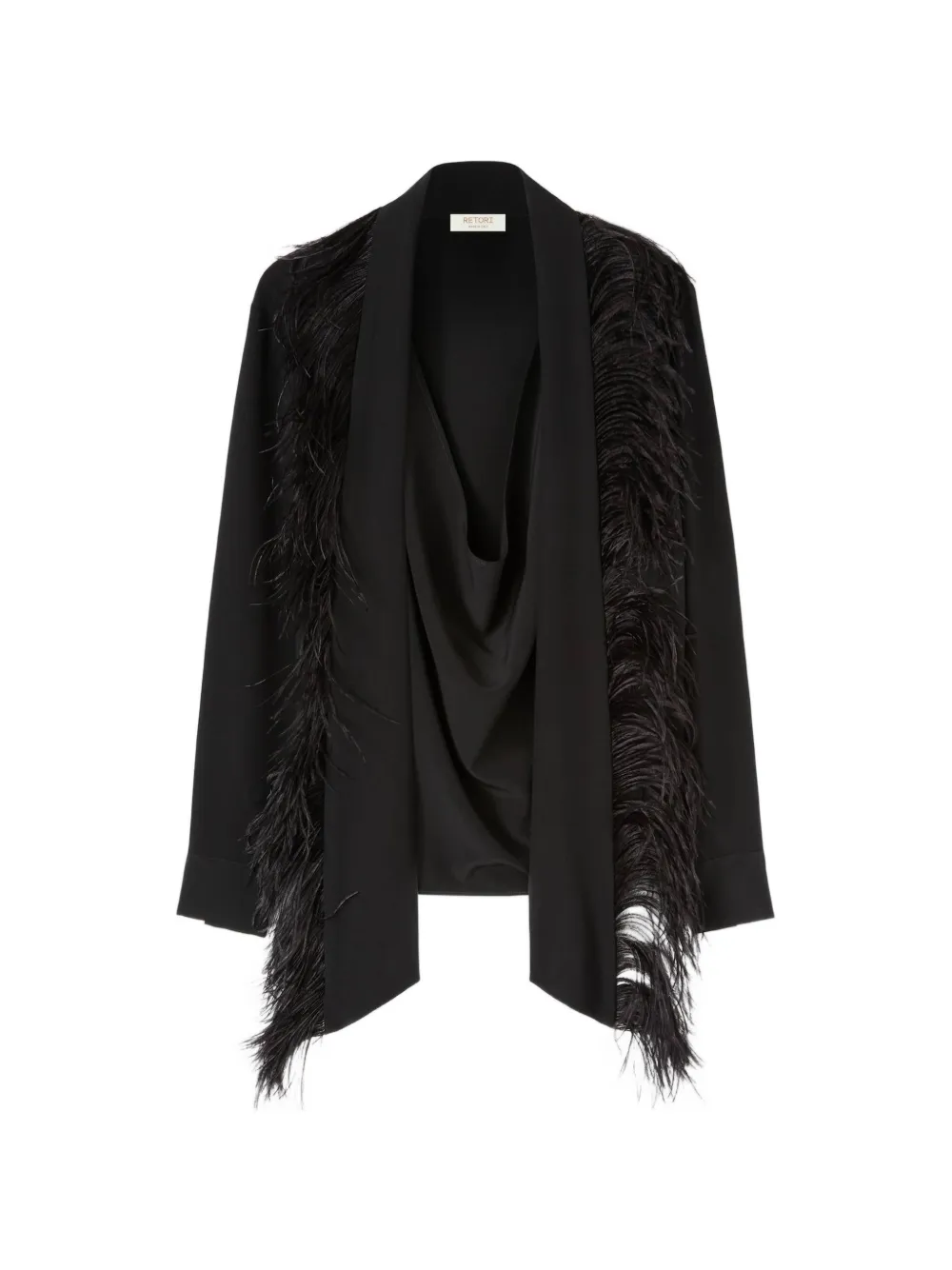 RETORI scarf-detail blouse - Nero