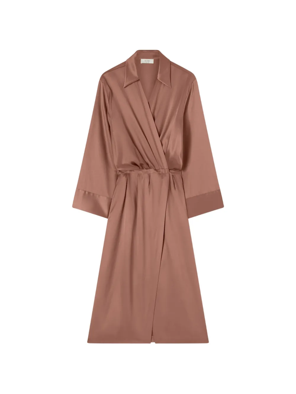 RETORI wrap-design maxi dress - Marrone