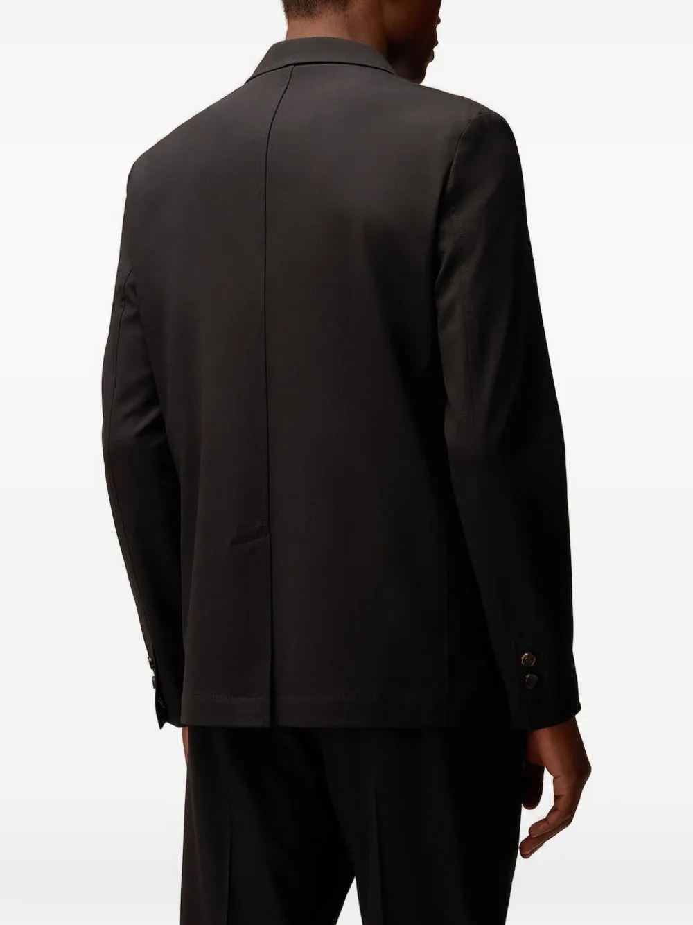 RETORI Wollen blazer met enkele rij knopen Zwart