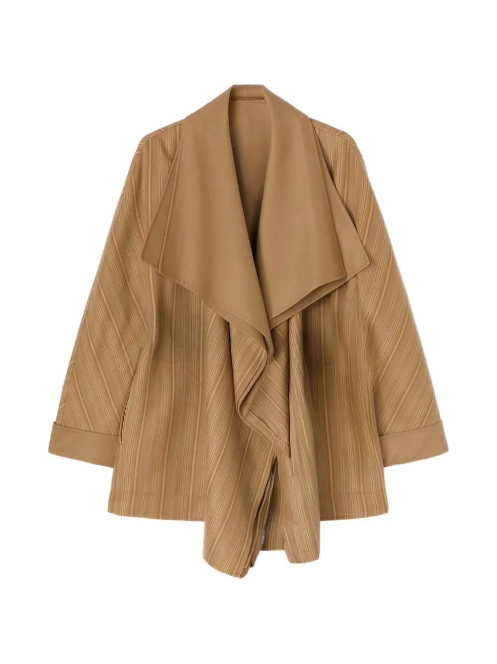 RETORI striped shawl-collar wool jacket - Toni neutri
