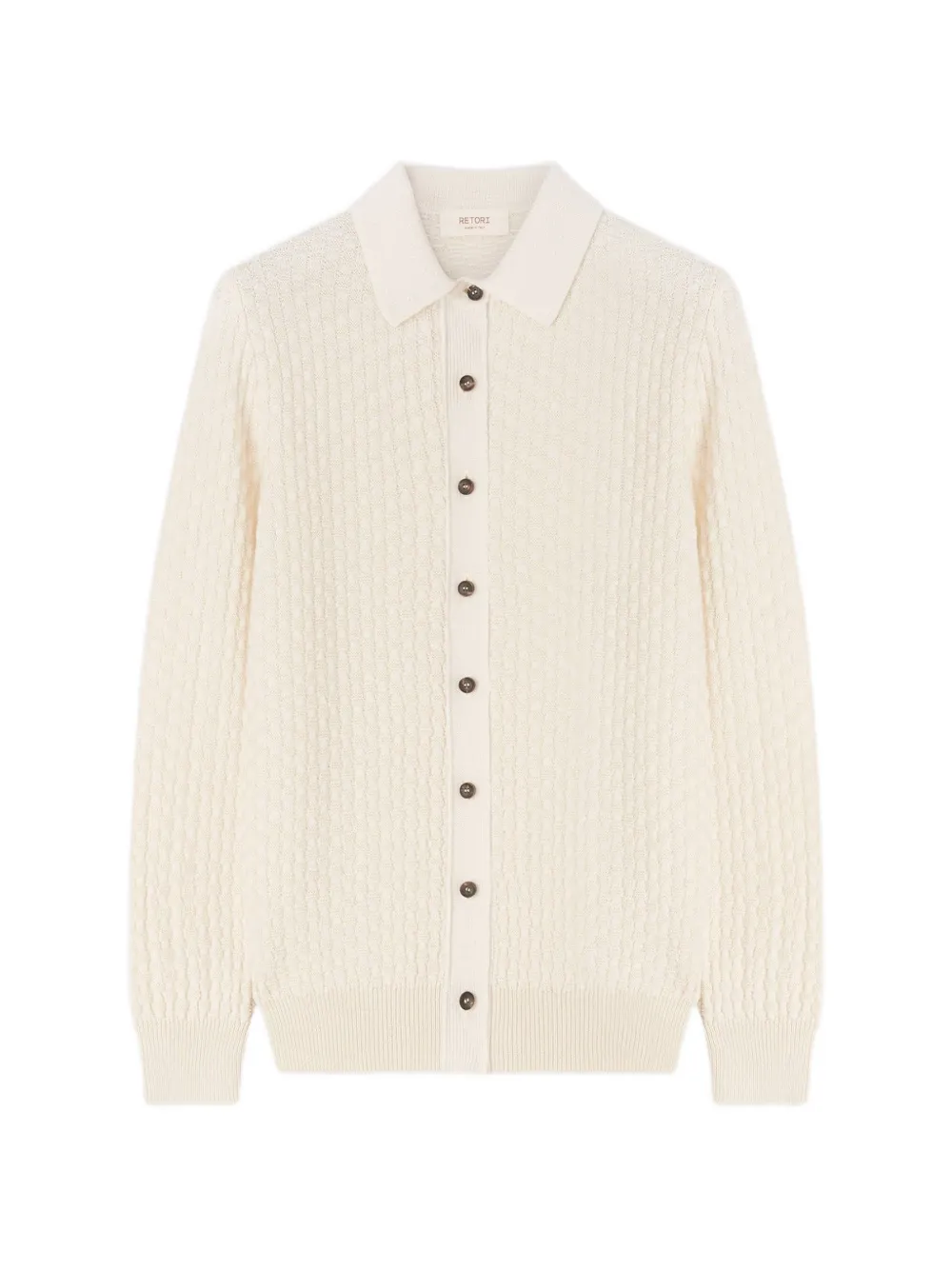 RETORI damier-pattern cardigan - Nude
