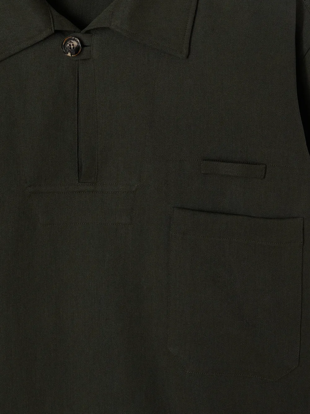 RETORI Linnen poloshirt met perzik Groen